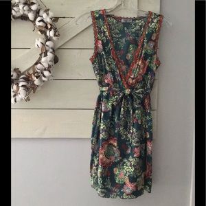 Francesca Green Floral Dress M